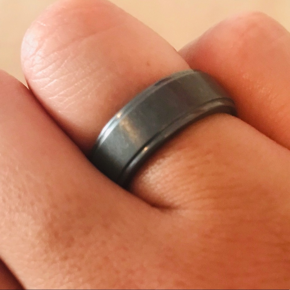 Tungsten Dark Gray Solid Ring - image 3